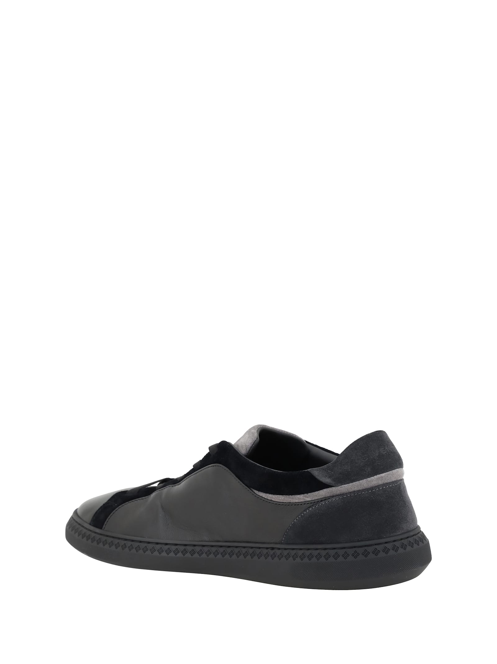 Givenchy Black Leather G Move Sneakers In Black/grey