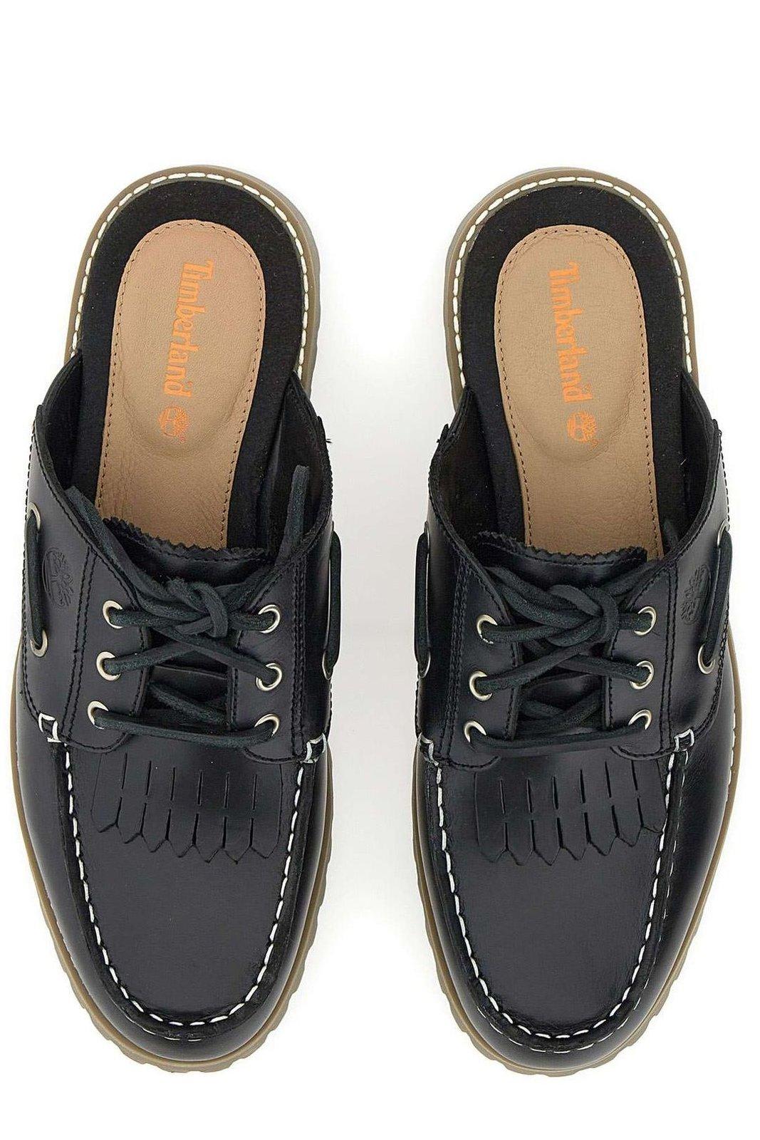 Timberland Black Mules With Lace-up