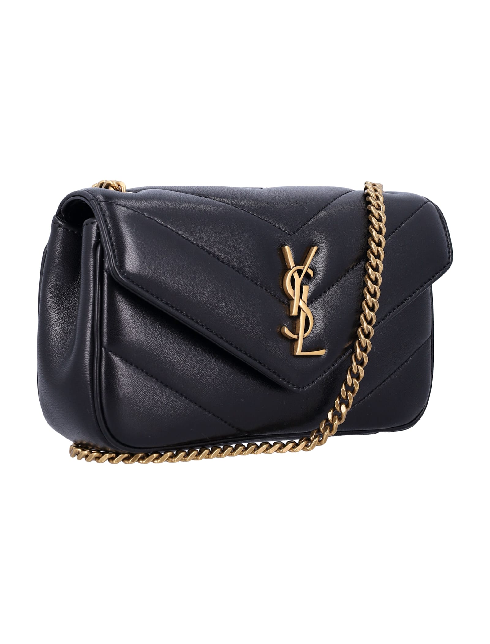 Saint Laurent Loulou Mini Bag In Orange