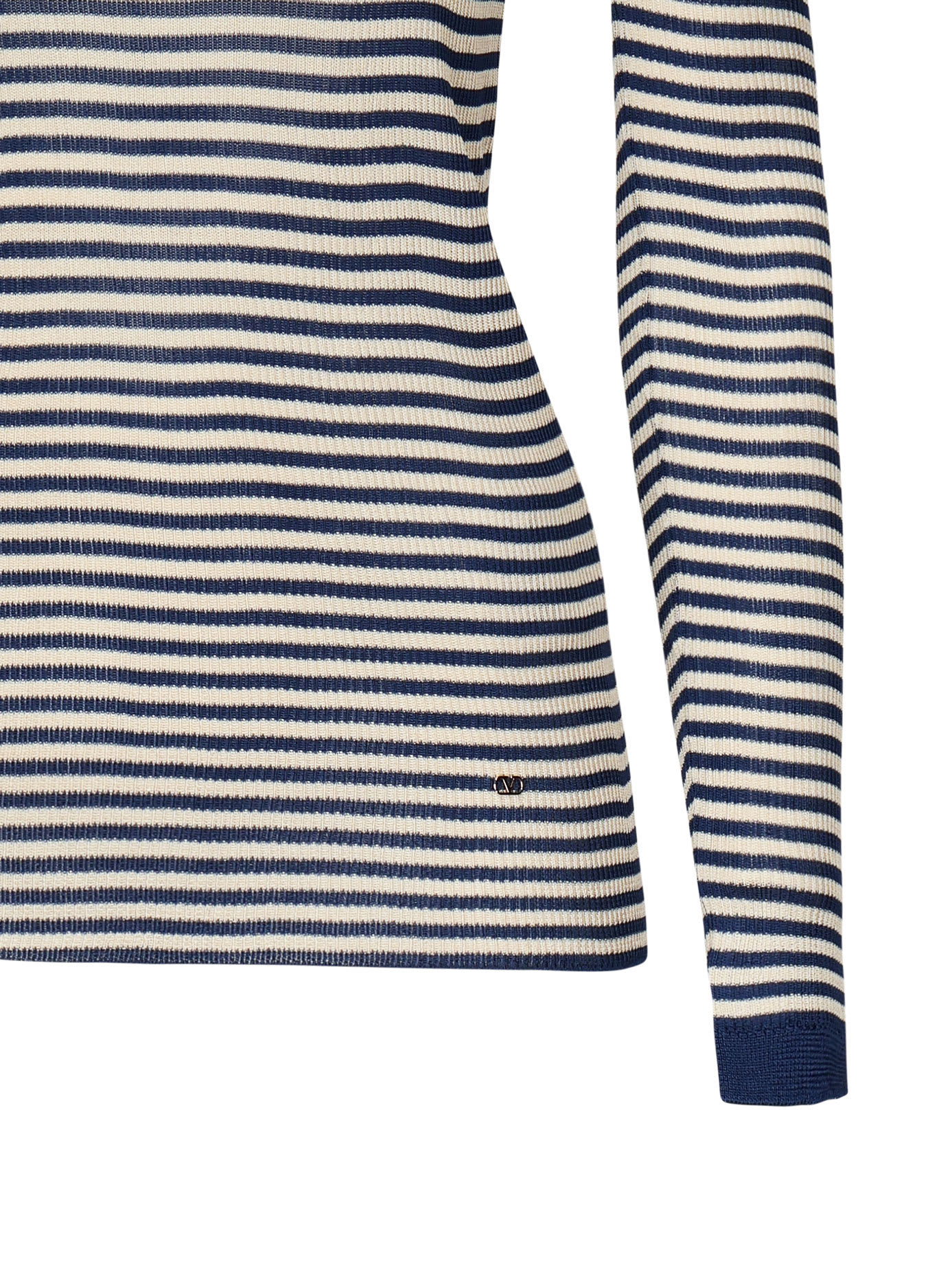 Valentino Striped Jersey In Blue