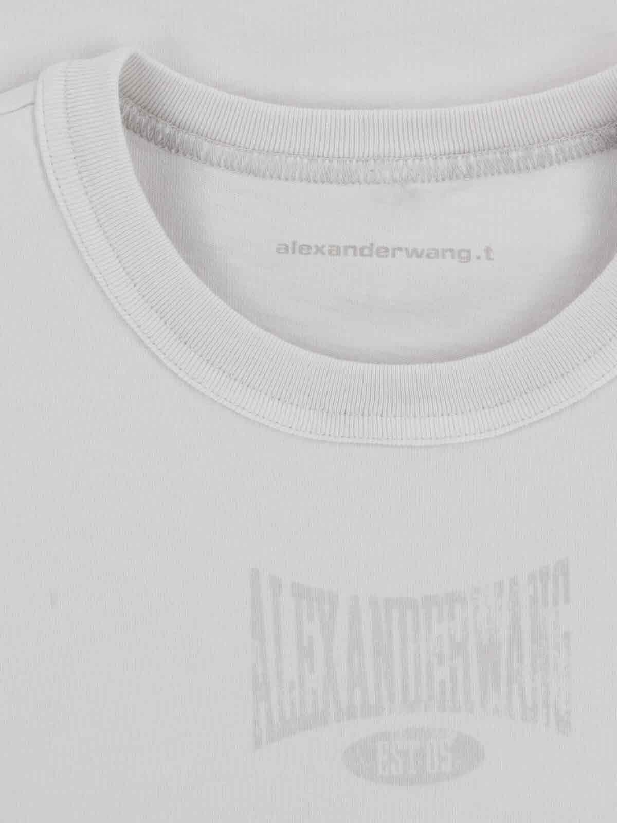 Alexander Wang T Logo T-shirt In Dirtywhite