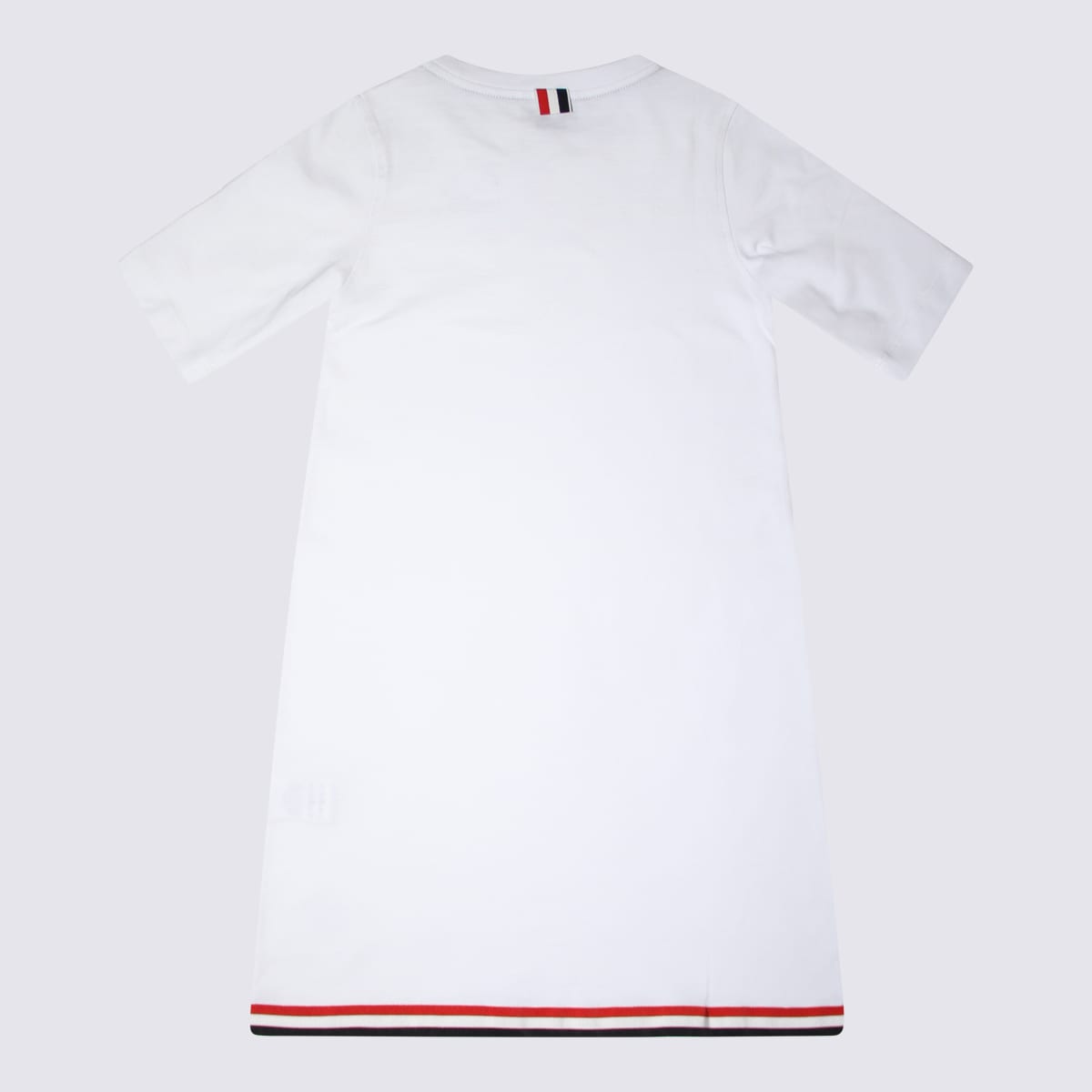 Shop Thom Browne White Cotton Logo T-shirt Dress