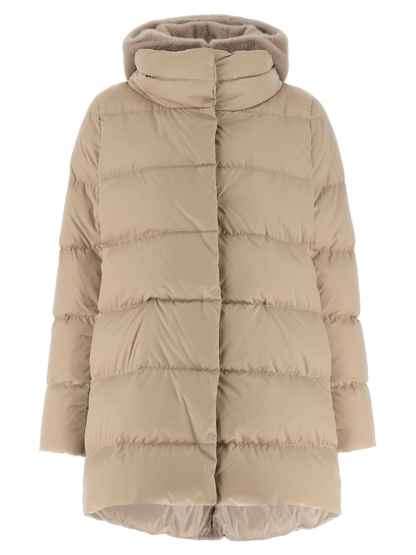 Herno A-shape Resort Down Jacket In Neutral