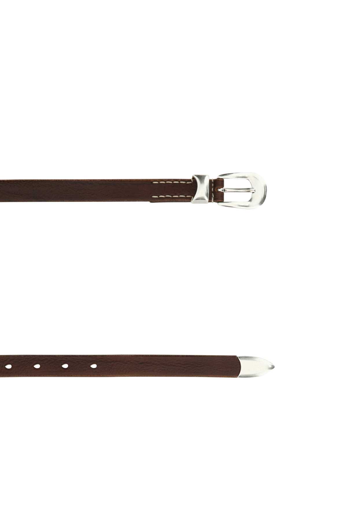 Our Legacy Brown Leather Belt In Brownleather