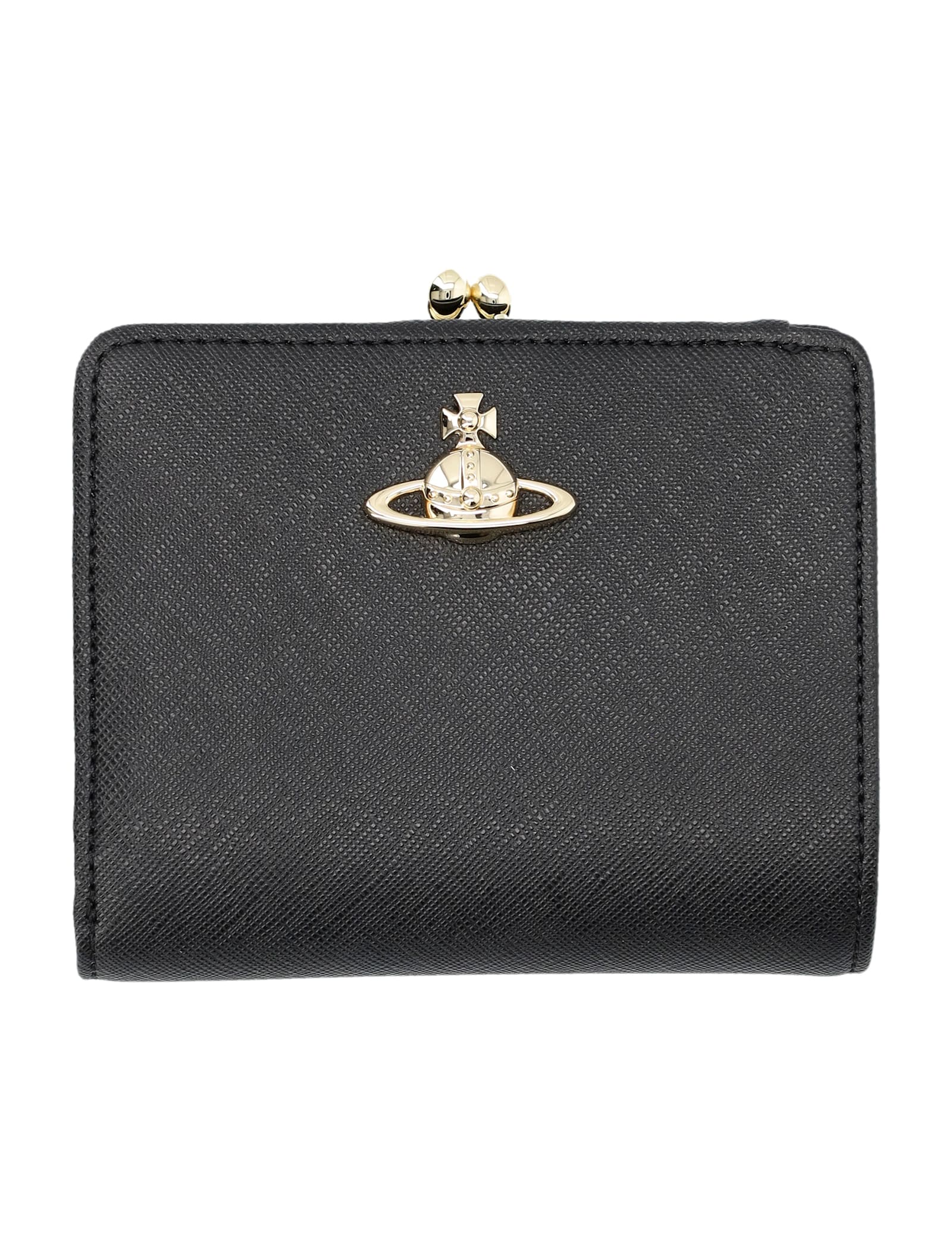 Shop Vivienne Westwood Wallet Fr Pkt In Black 3d Orb