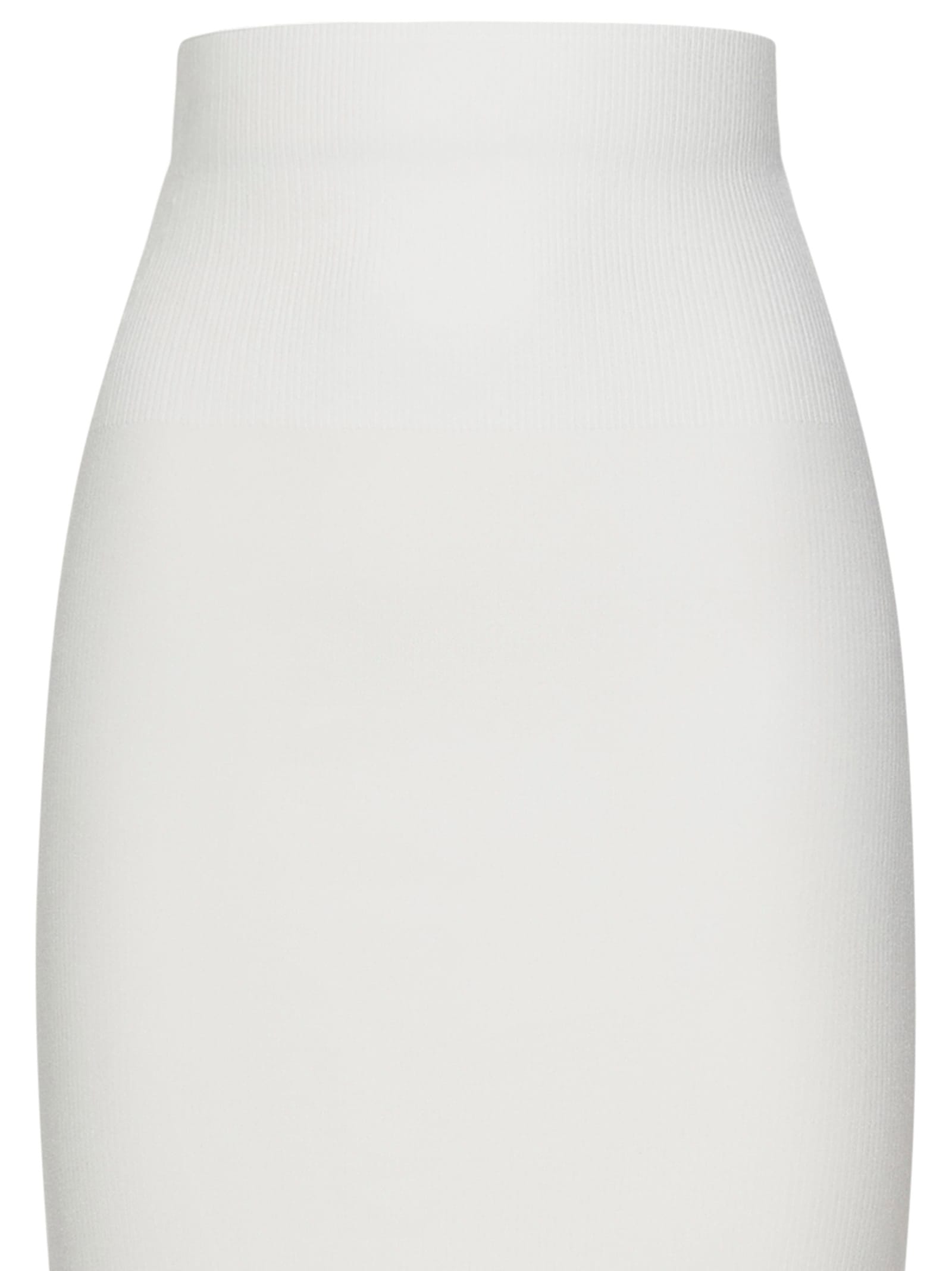 Shop Victoria Beckham Vb Body Fitted Midi Skirt In White