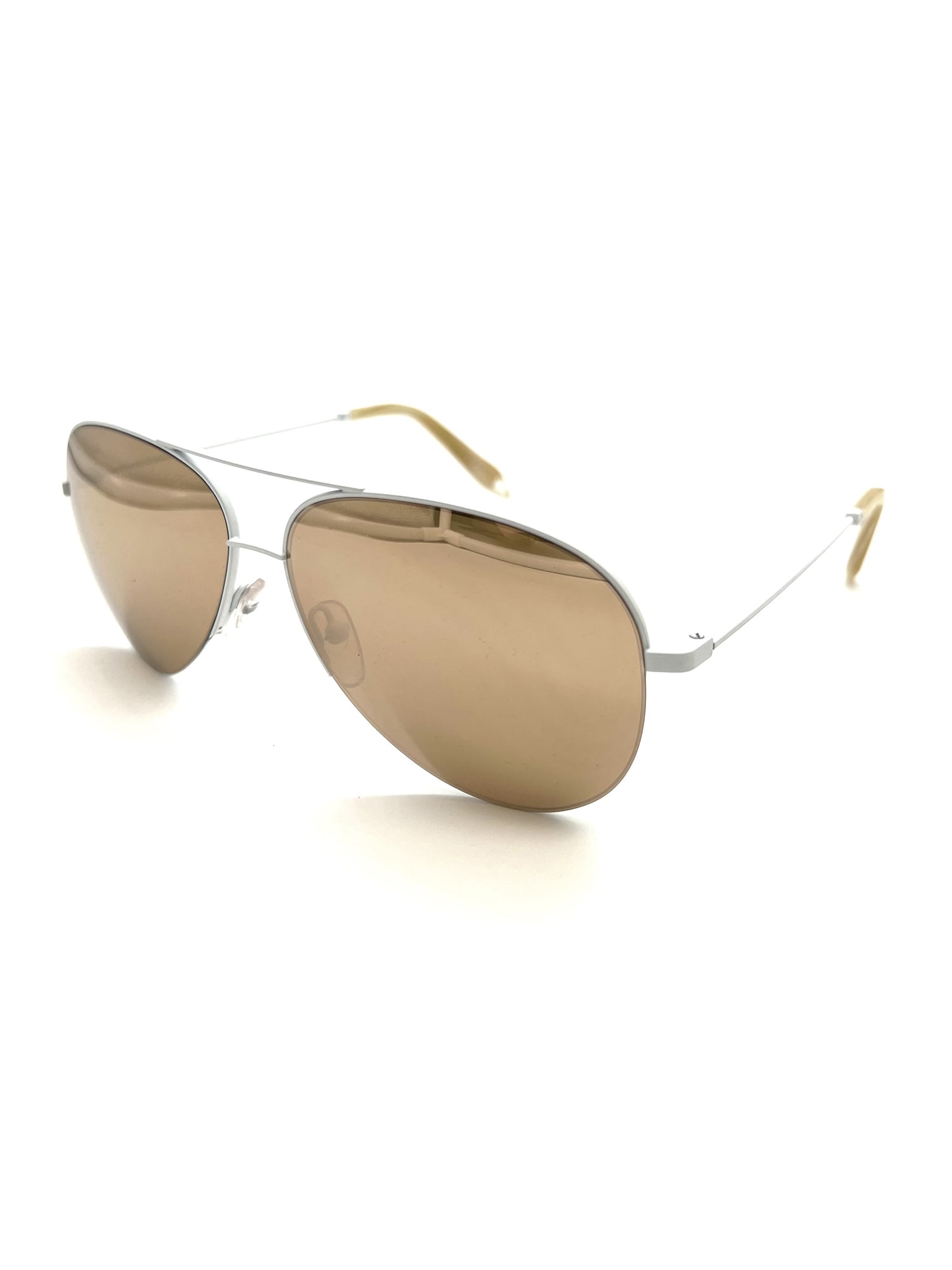 Shop Victoria Beckham Vbs100 C18 Sunglasses In Ct Gold Mi