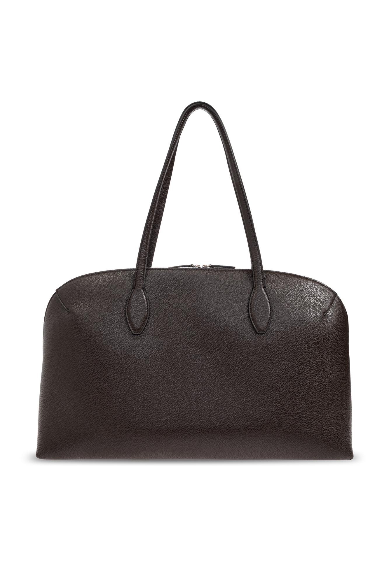 Totême Textured Leather Tote Bag With Zip Closure In Multi