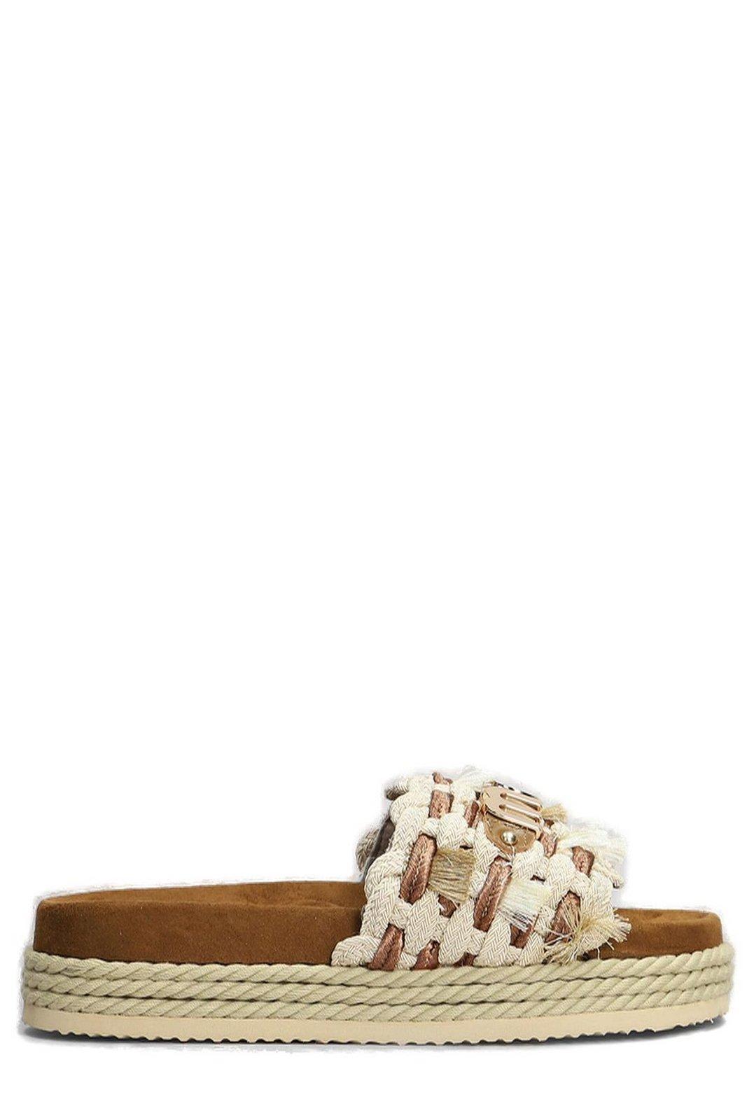 MOU MONOBAND ROPE FRINGED SANDALS
