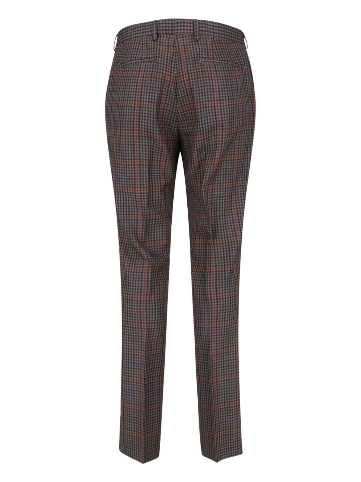 Paul Smith Tailored Checkered Trousers Featuring Pockets In Brown