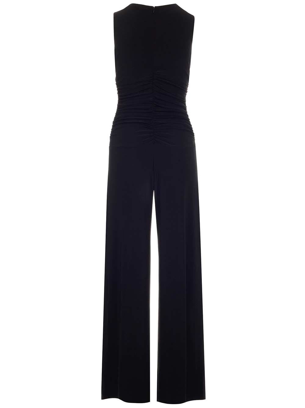 Shop Norma Kamali Black Sleeveless Jumpsuit