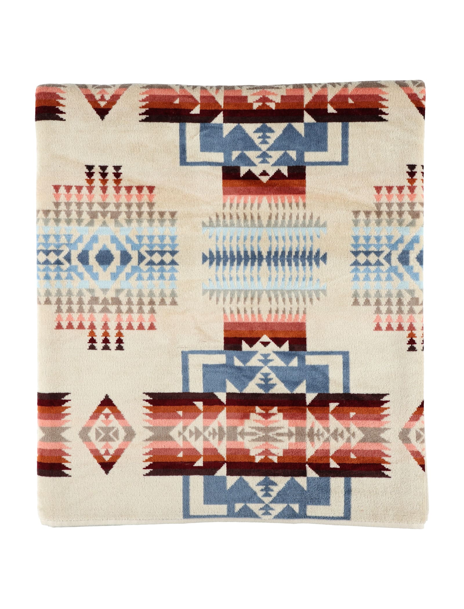 Pendleton Jacquard Bath Towel In Chief Joseph Rosewood