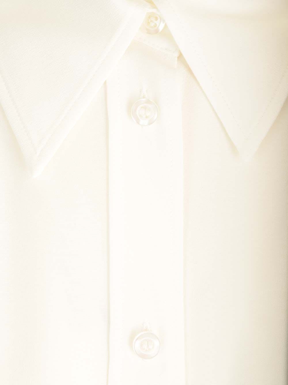 Sportmax Crepe De Chine Shirt In Bianco