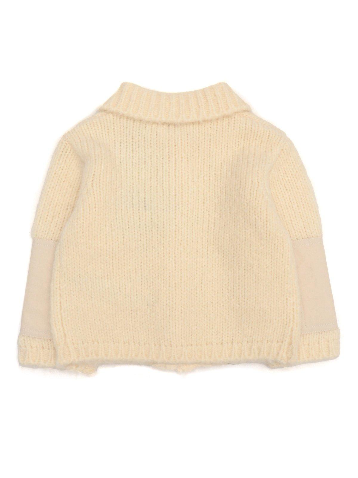 Burberry Single-breasted Knitted Cardigan In White