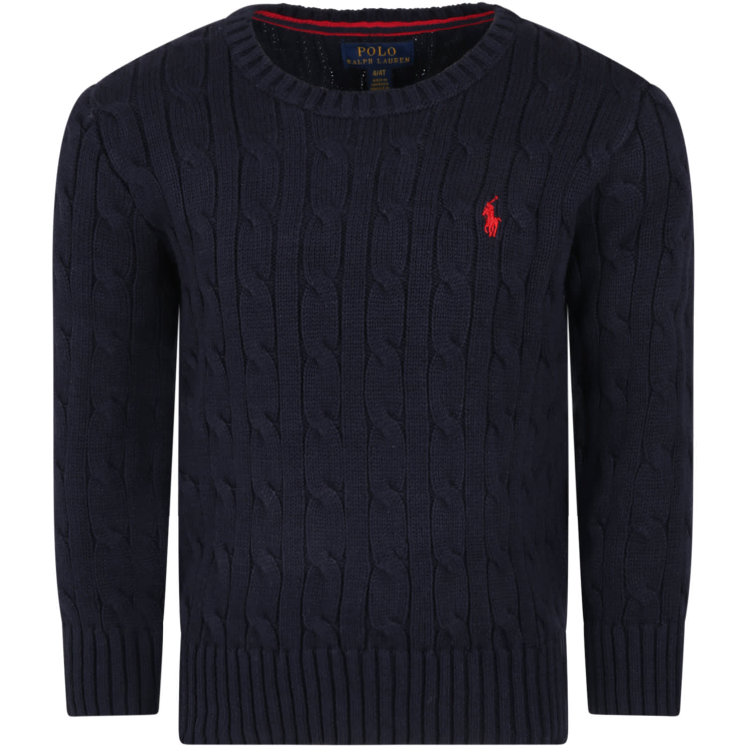 Ralph Lauren Blue Sweater For Boy With Red Pony