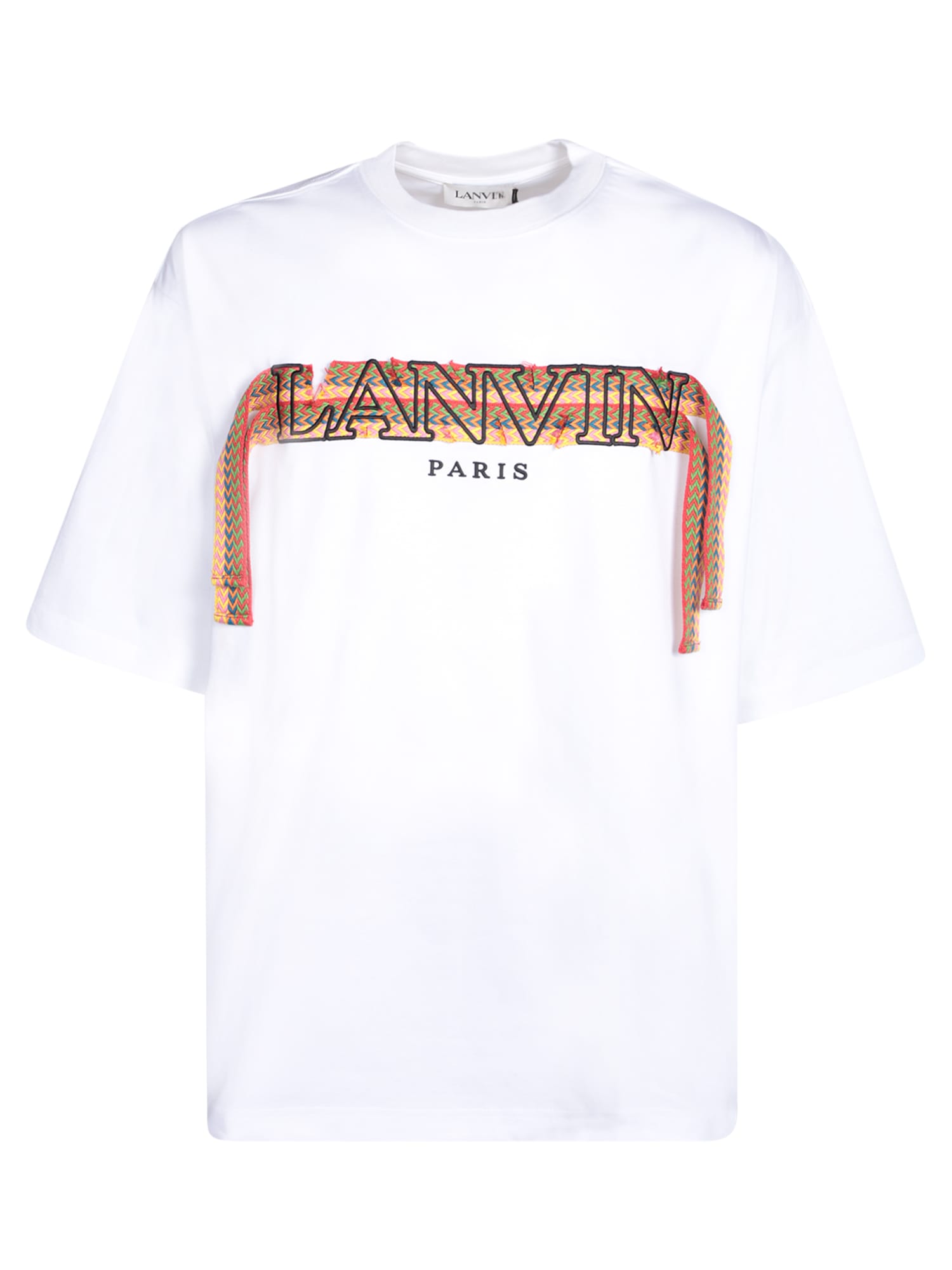 Shop Lanvin T-shirt Curb Lace In White