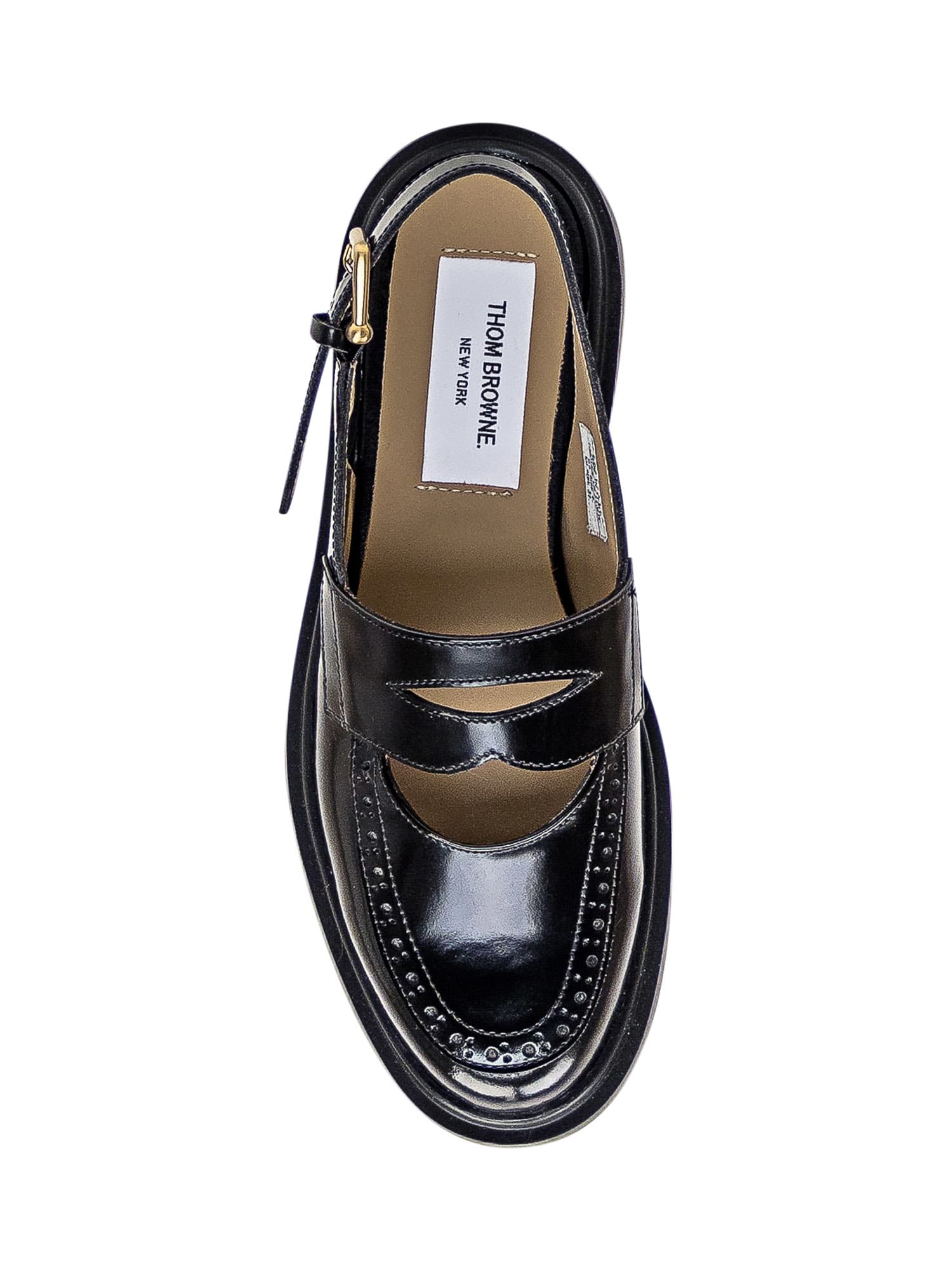 Shop Thom Browne Leather Sandal In Black