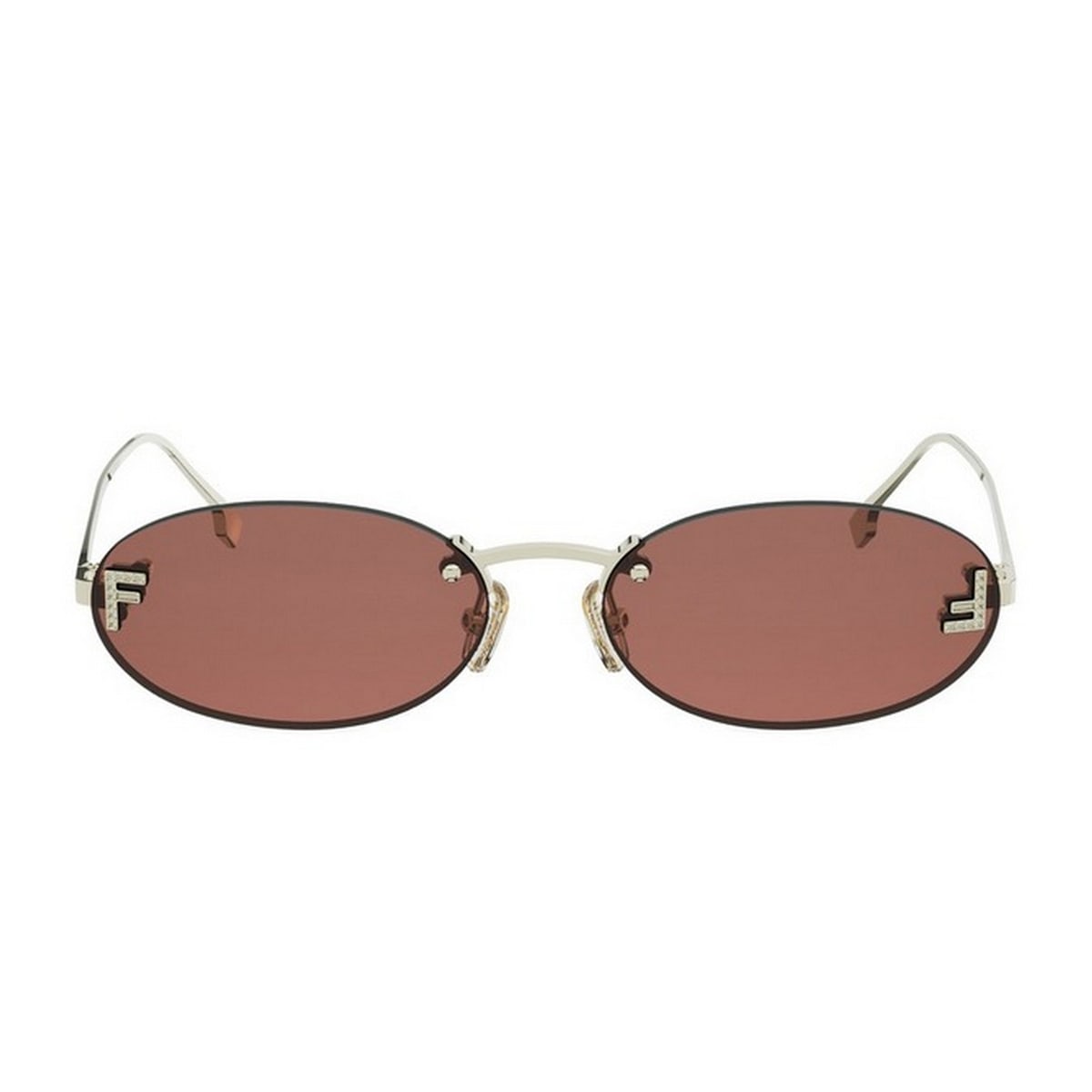 Fendi First Crystal Sunglasses In Gold