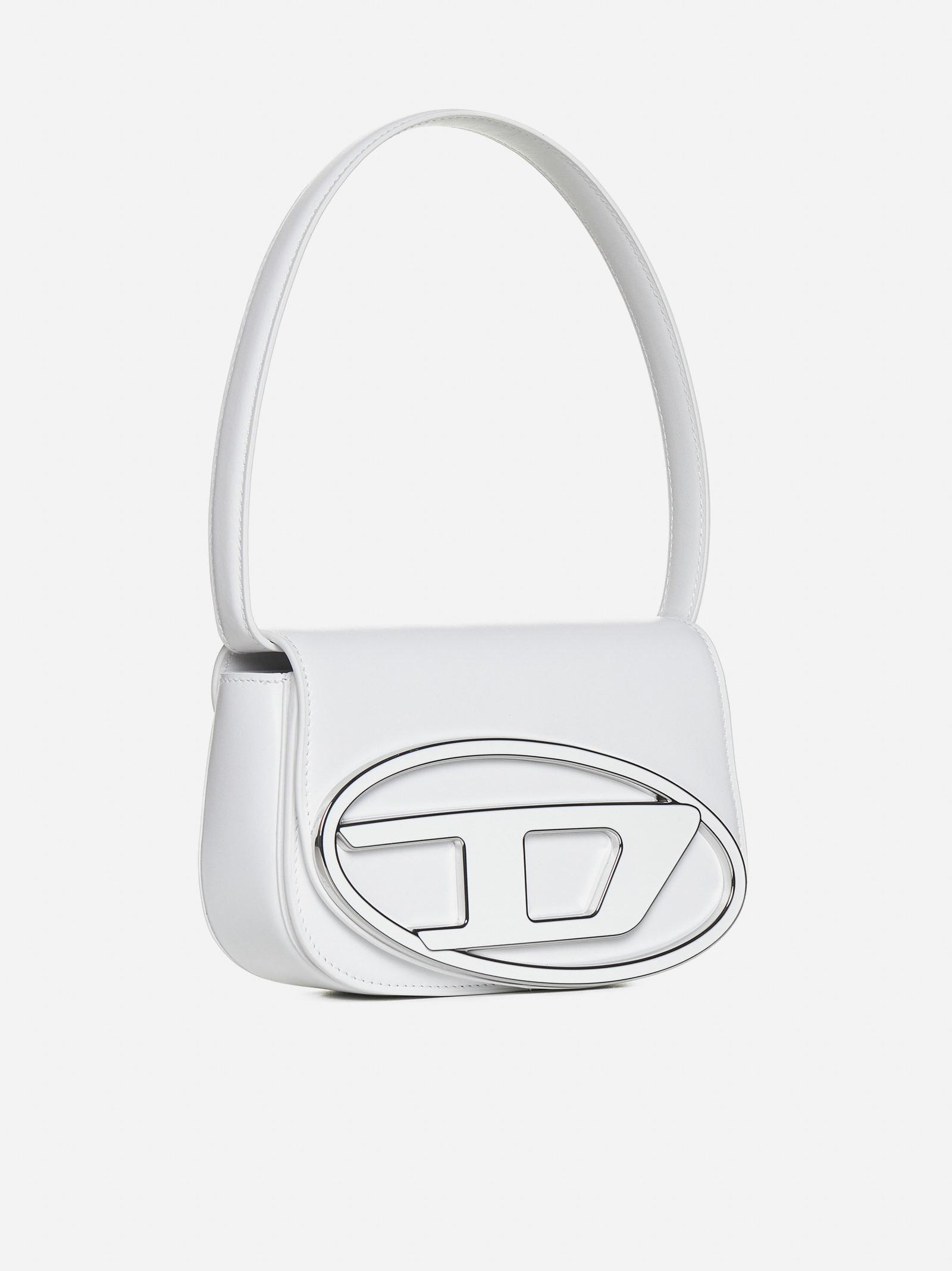 Shop Diesel 1dr Leather Shoulder Bag In White