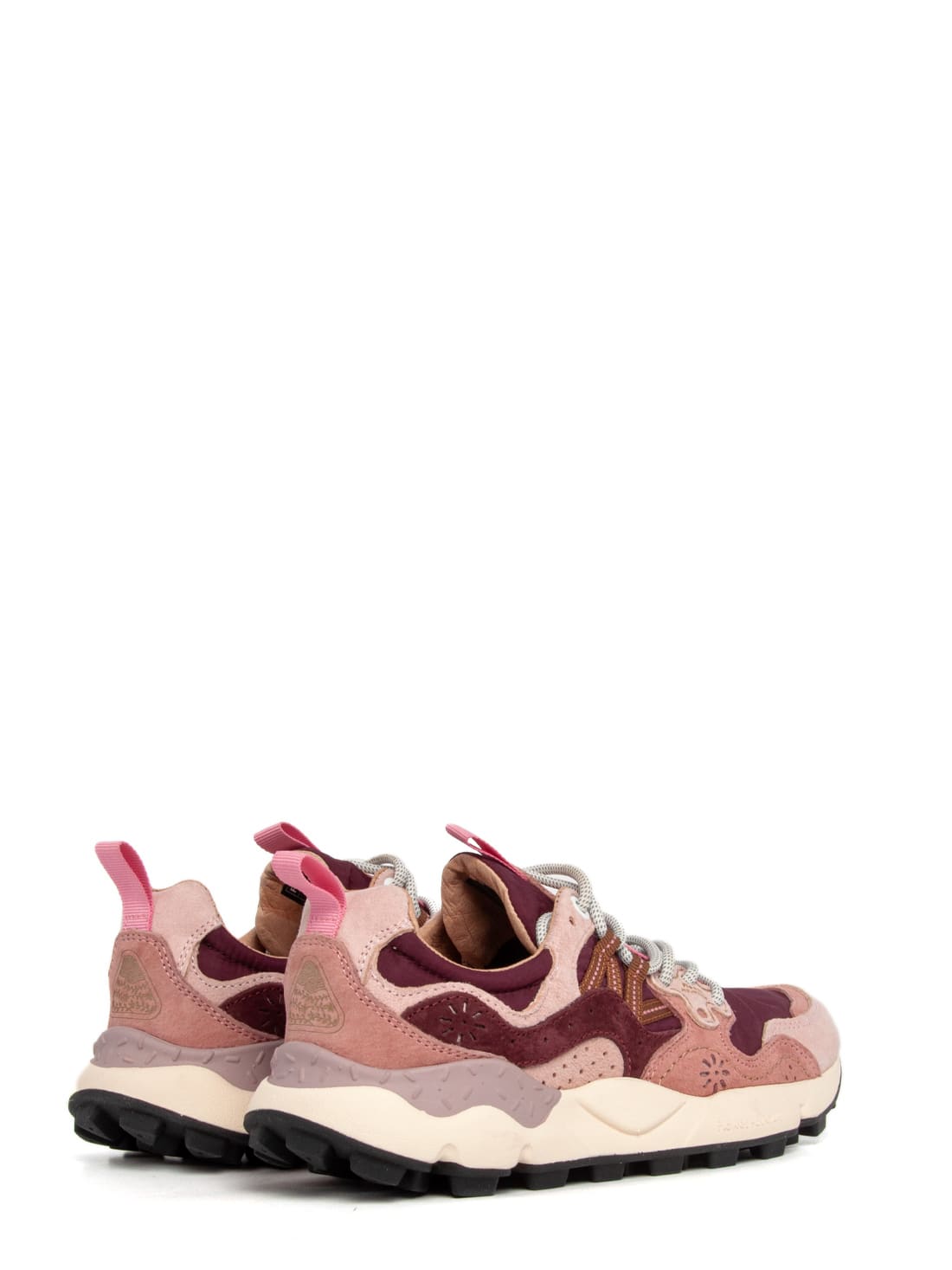 Flower Mountain Layered Rosa Sneakers With Textured Sole In Multi