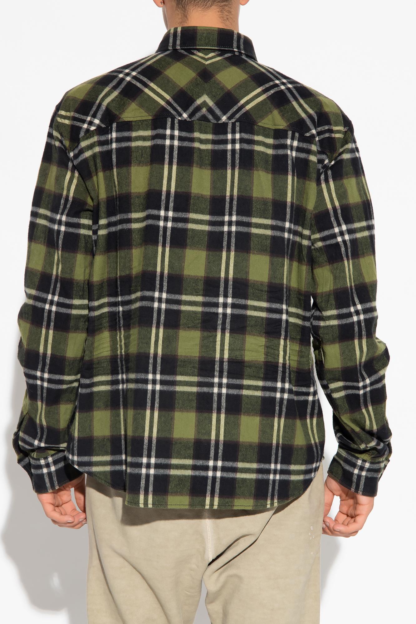 Shop Dsquared2 Checked Shirt In Green