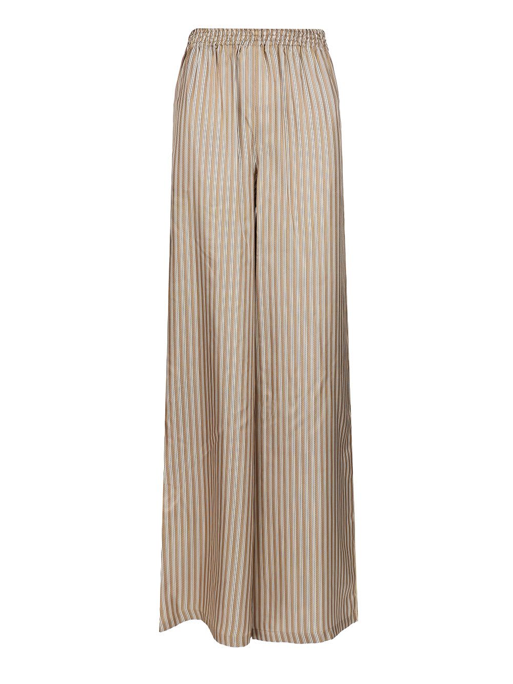 Max Mara Elastic Waist Casual Pants In Brown