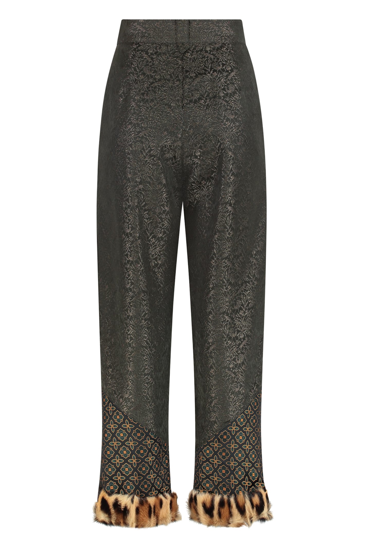 Etro Patterned-cuff Trousers In Multi