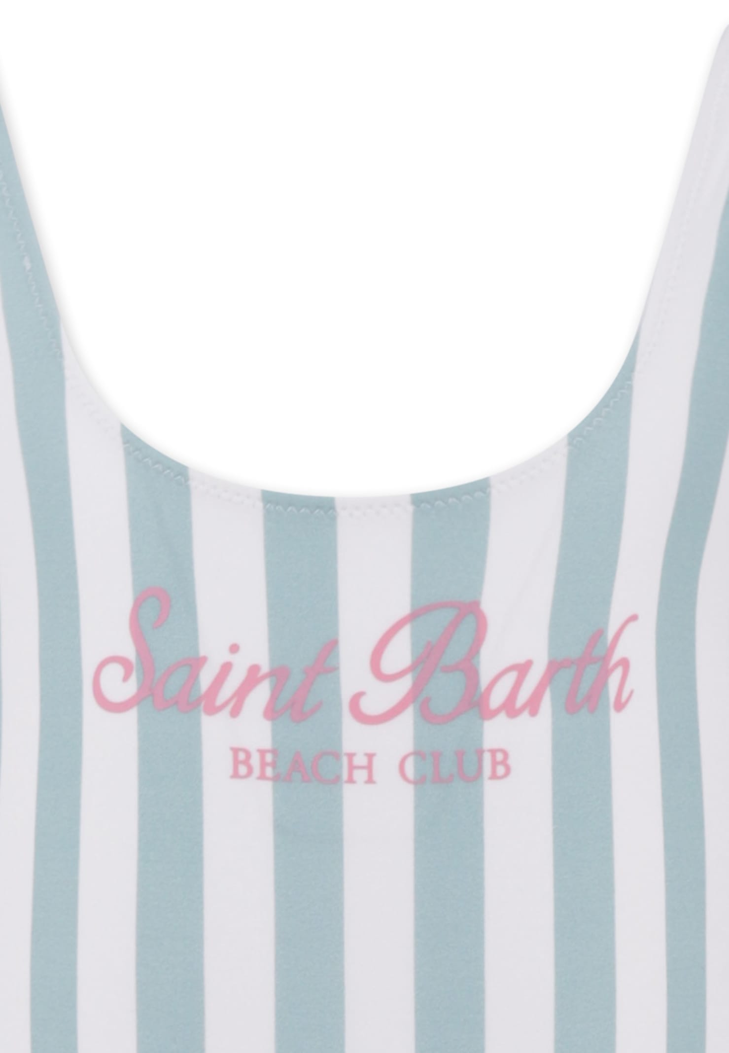 Mc2 Saint Barth Striped Swimsuit In Green