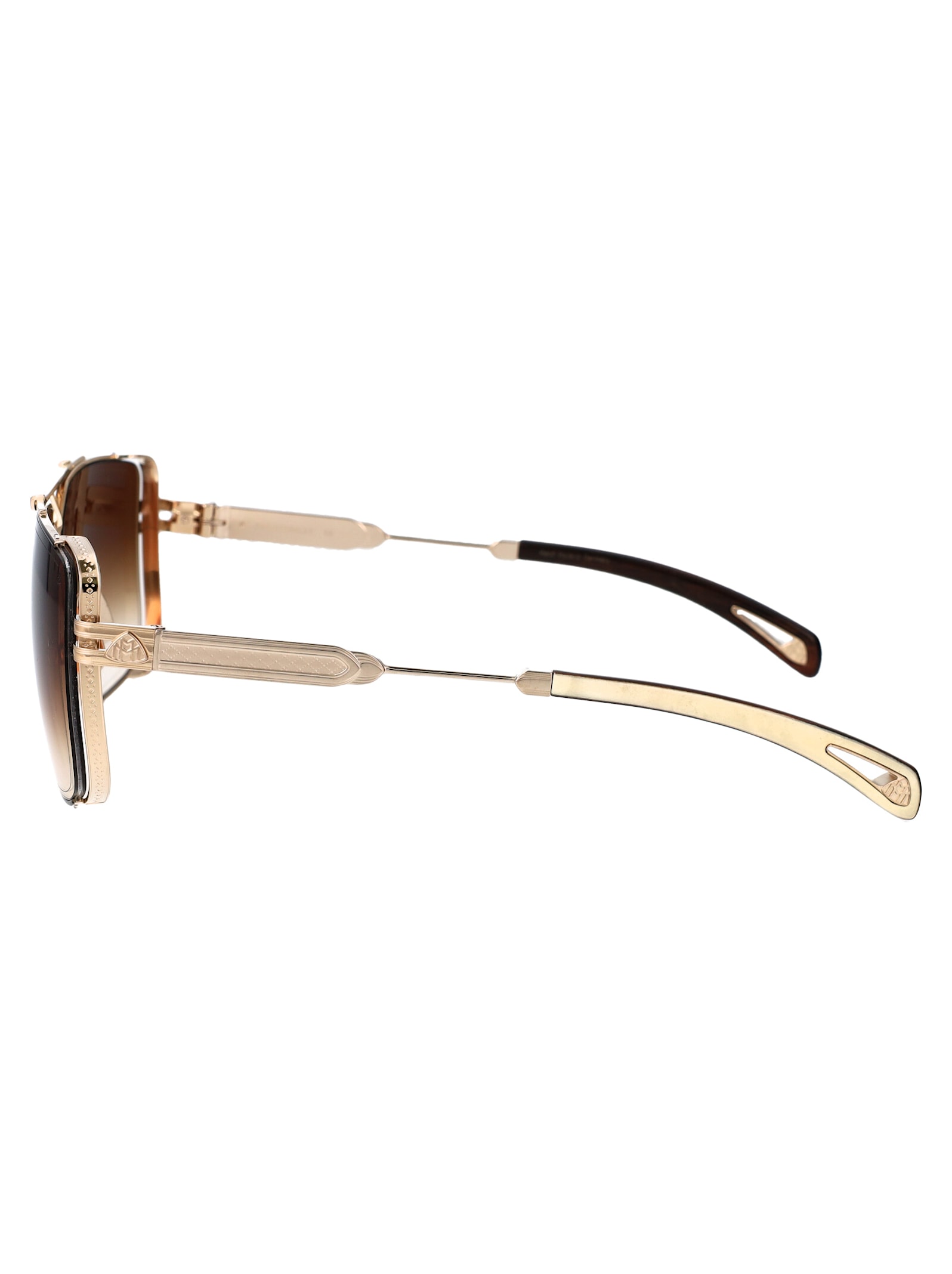 Shop Maybach Eyewear Dawn I Sunglasses In Silver Brown