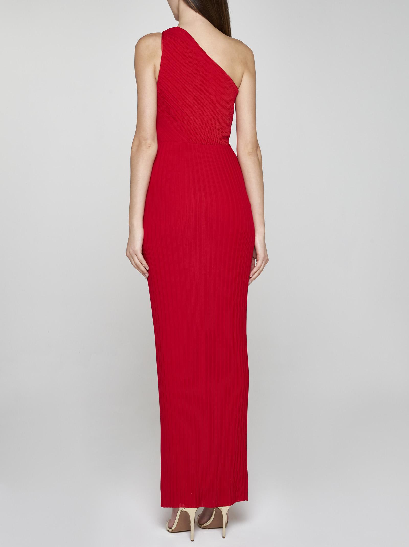 Shop Solace London Adira One-shoulder Maxi Dress In Red