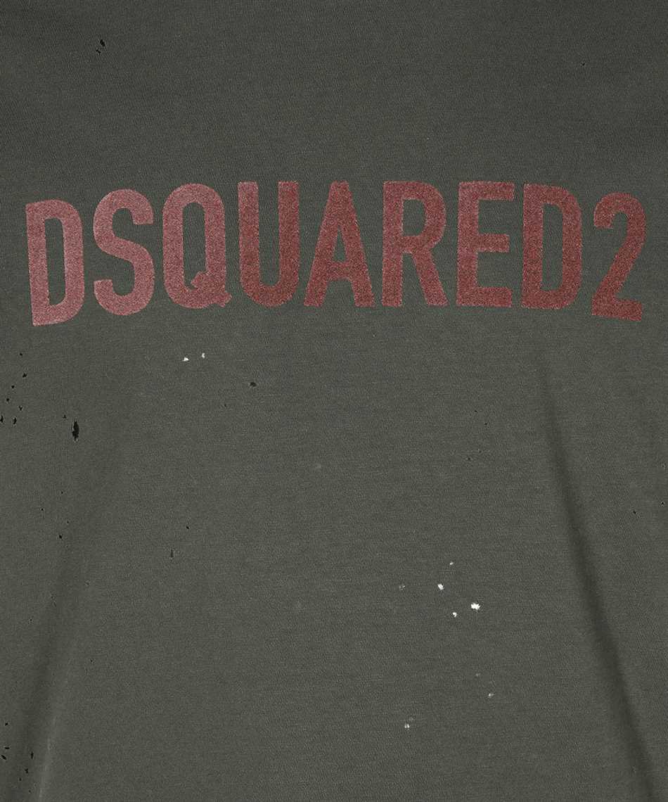 Shop Dsquared2 Logo Cotton T-shirt In Green