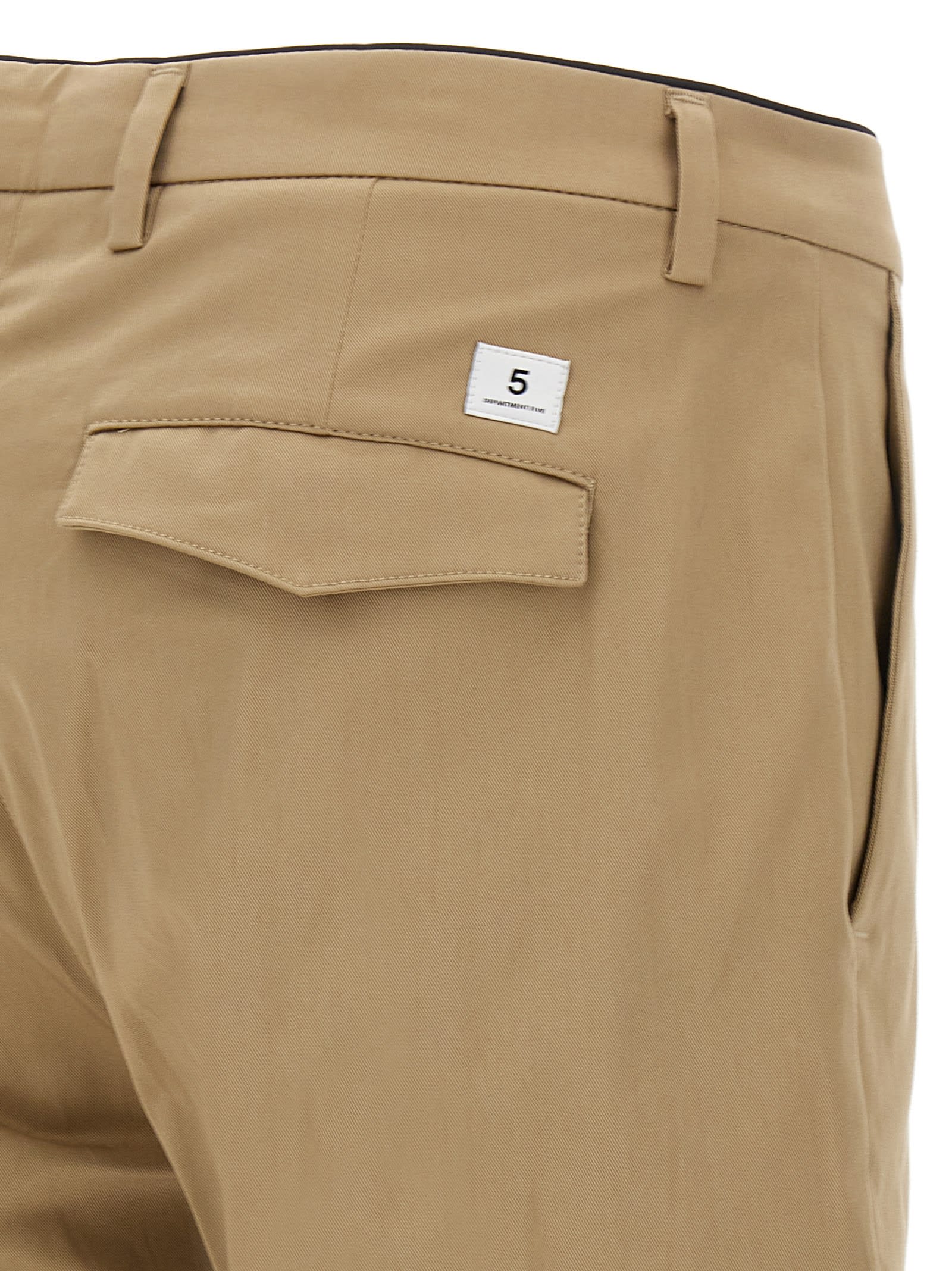 Department Five Tapered Corduroy Trousers In Beige