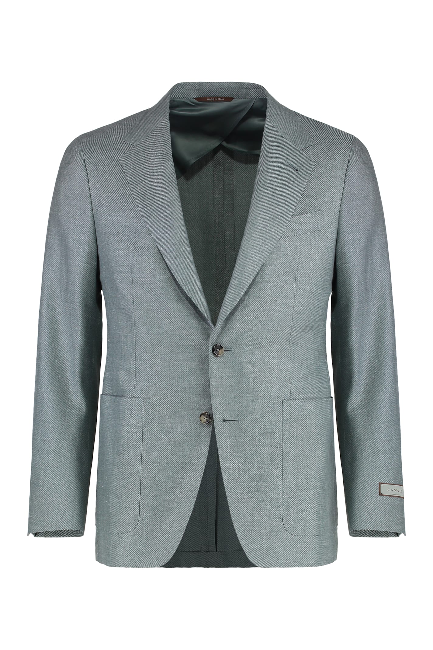 Canali Single-breasted Two-button Jacket In Green