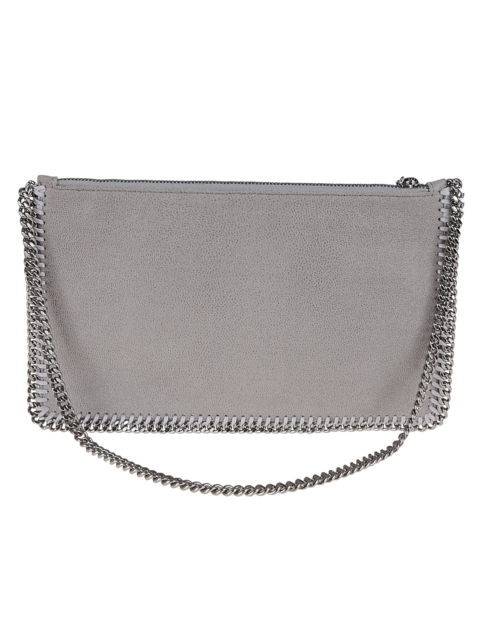 Stella Mccartney Falabella Shaggy Deer Pouch Bag In Light Grey