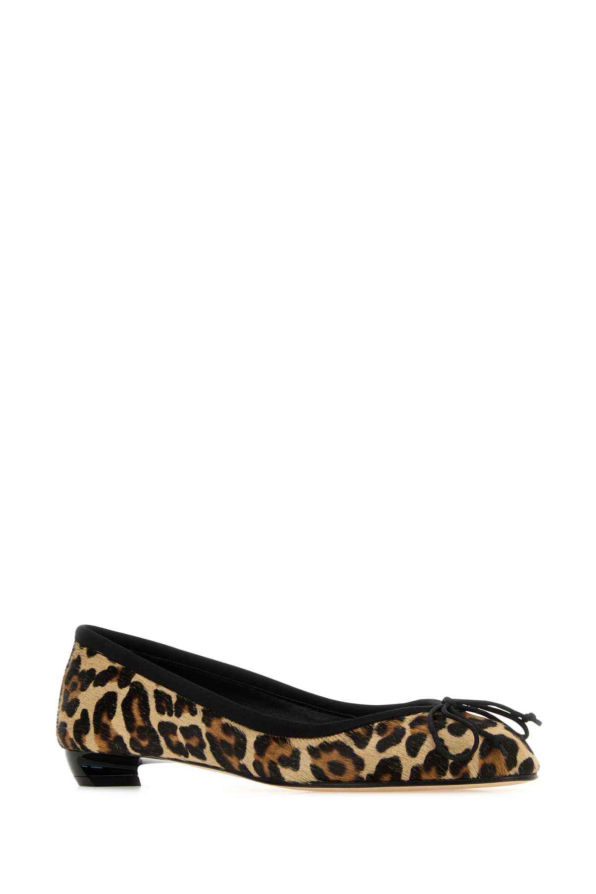 Shop Alexander Mcqueen Printed Calf-hair Armadillo Ballerinas In Leopardblack