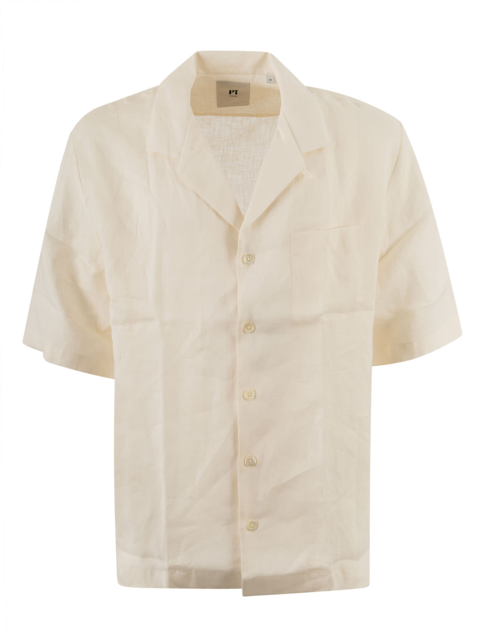 Shop Pt01 Patched Pocket Plain Formal Shirt In C