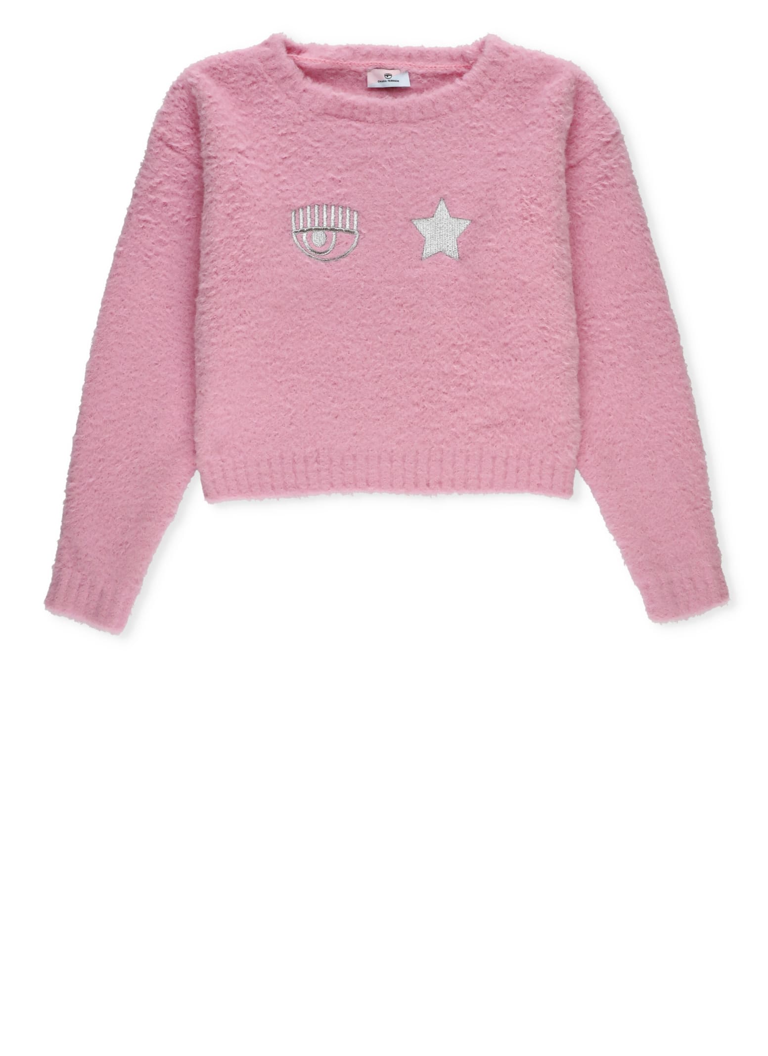 Chiara Ferragni Kids' Sweater With Logo In Pink