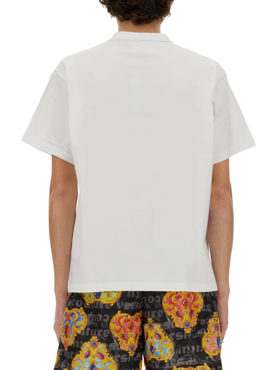 Shop Versace Jeans Couture Heart Couture T-shirt In White