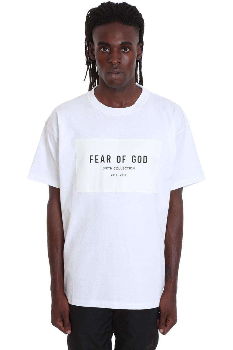FEAR OF GOD 6TH COLLECTION T-SHIRT IN WHITE COTTON,11112985
