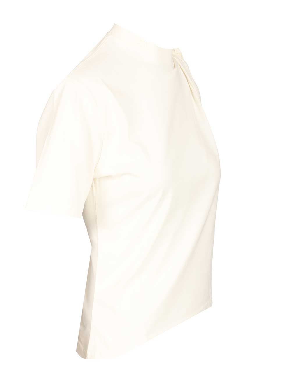 Courrèges Courreges Women Asymmetrical T-shirt In Neutral