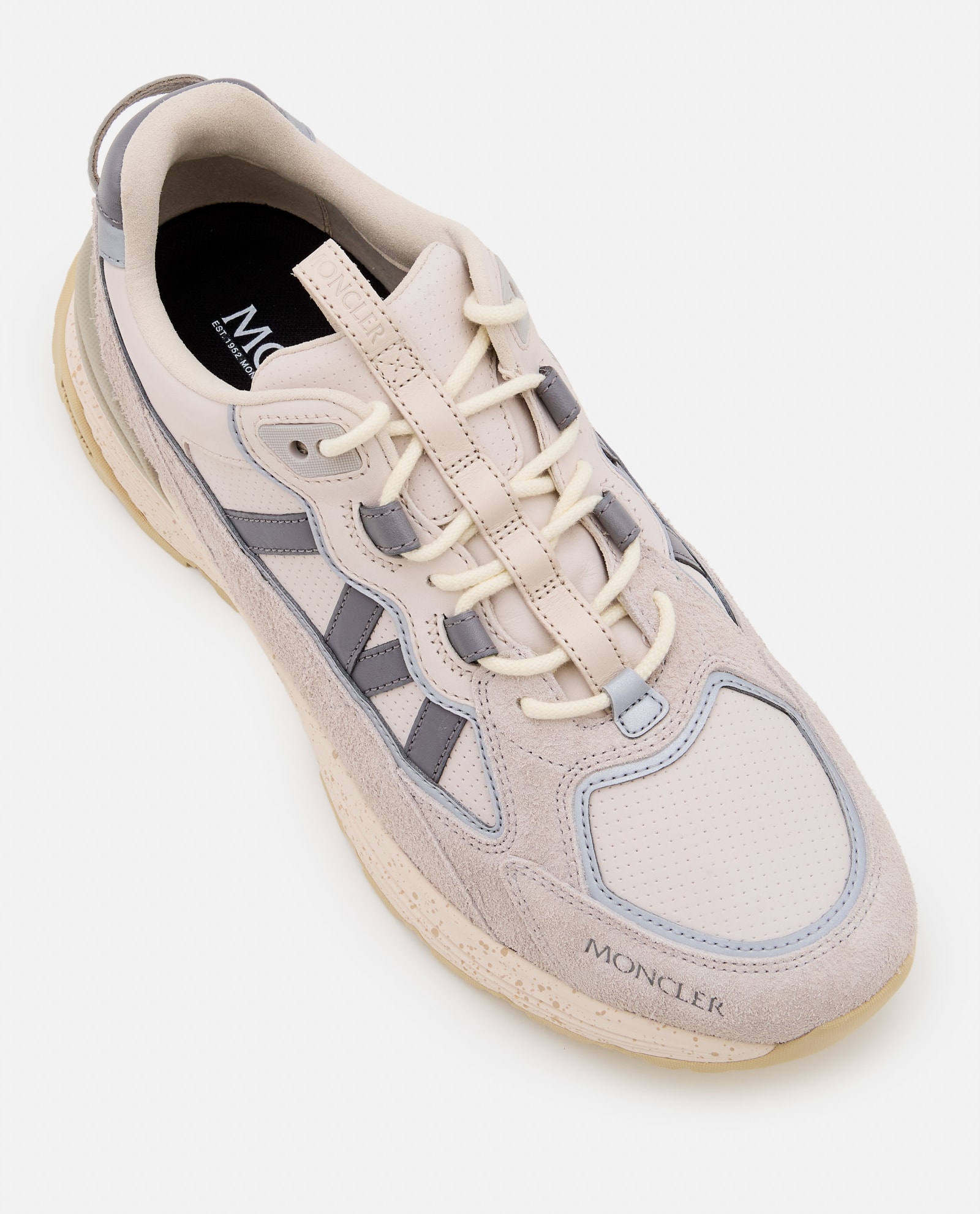 Shop Moncler Lite Runner Low Top Sneakers In Grey