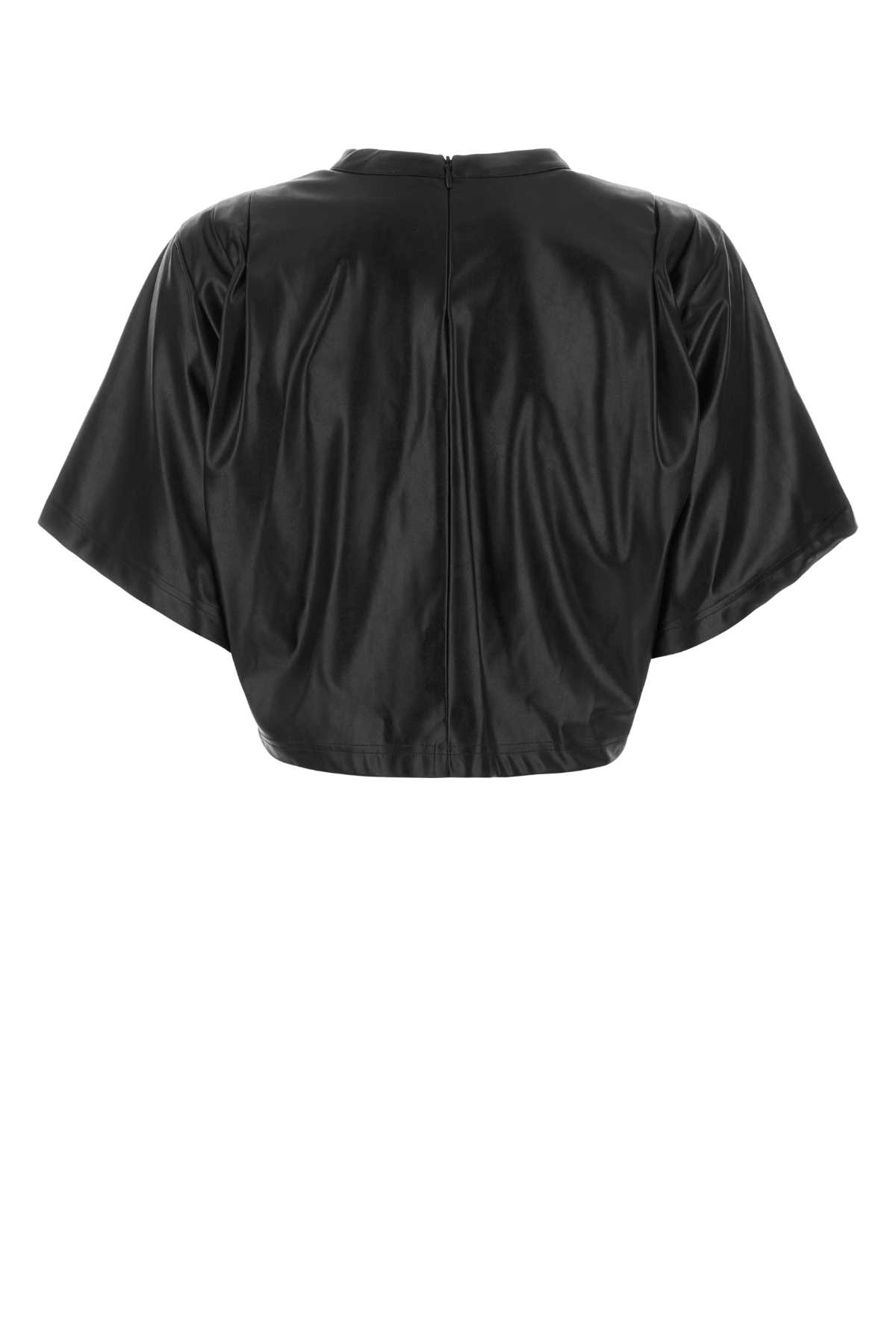 Marant Etoile Black Synthetic Leather Brooky T-shirt