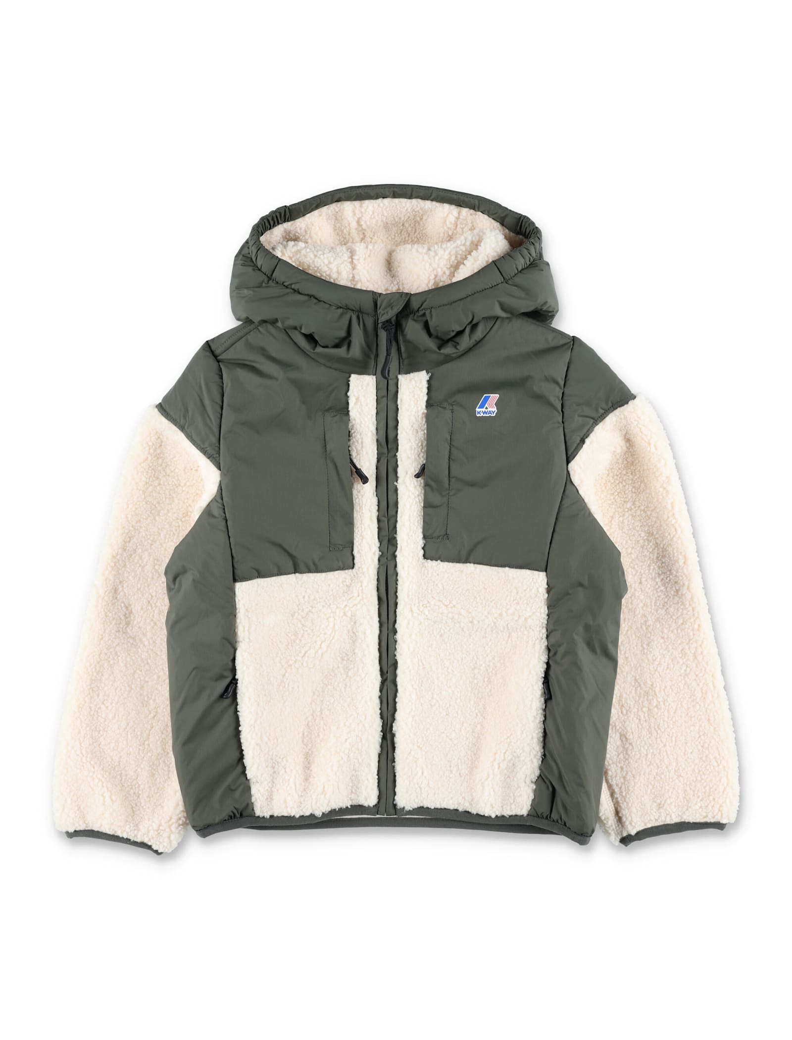K-way Hooded Fleece-paneled Jacket In Multi