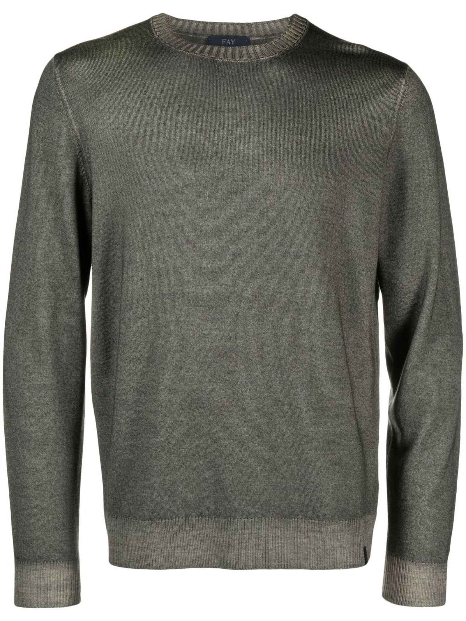 Fay Sage Green Virgin Wool Sweater