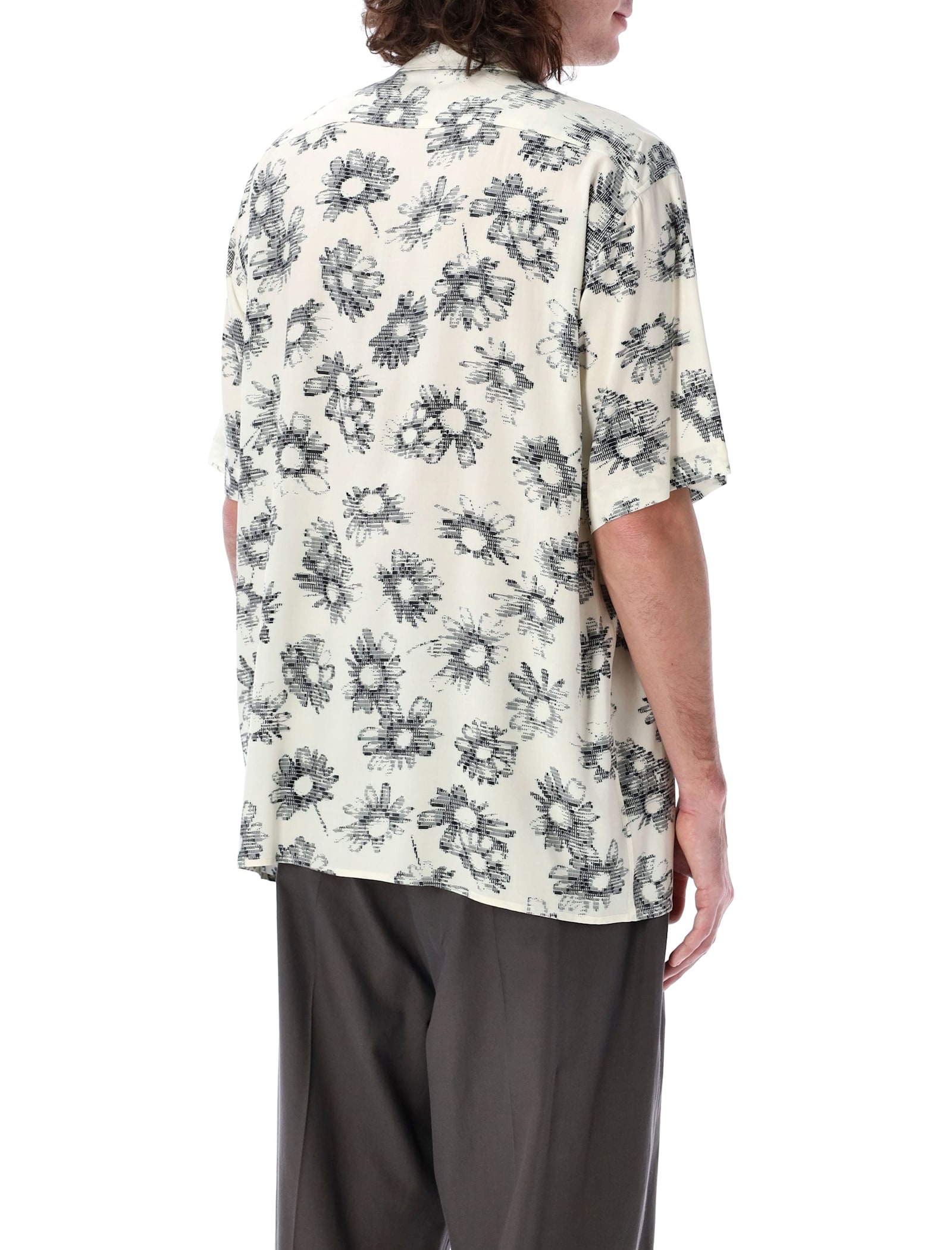Magliano Pixel Flower Shirt In White
