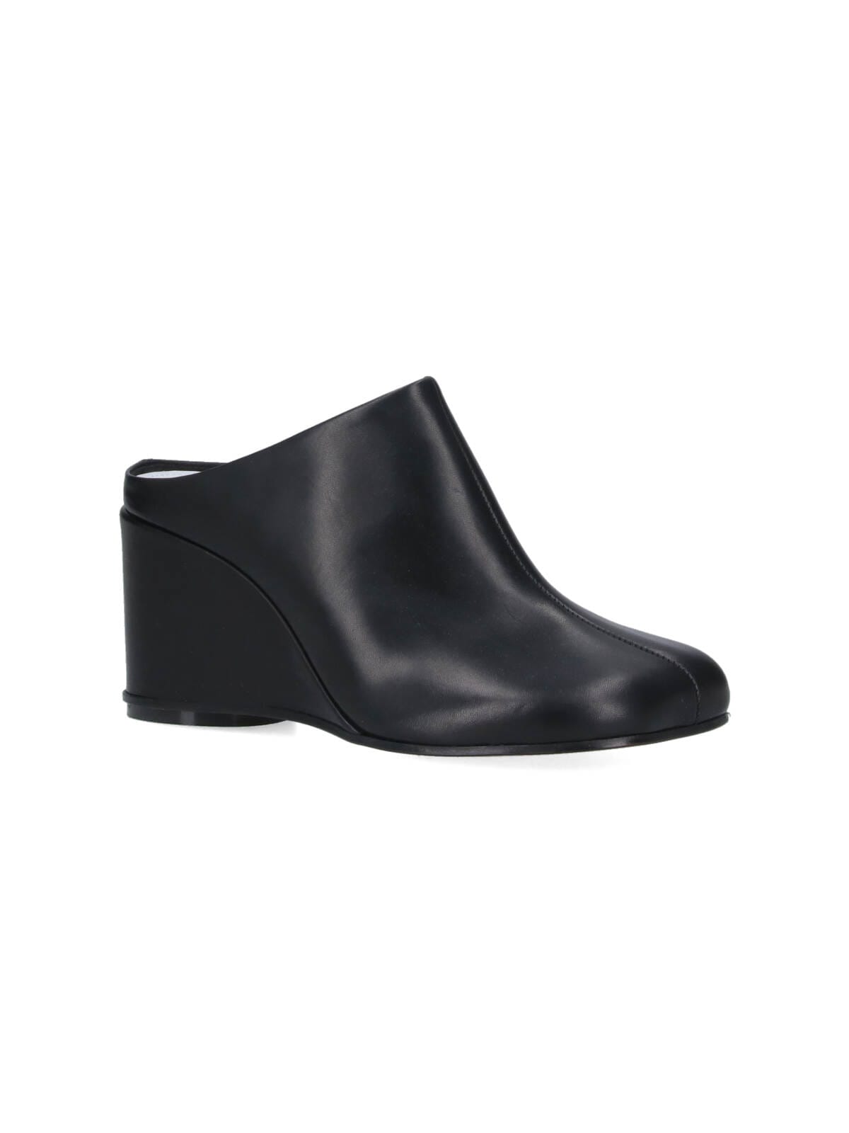 Mm6 Maison Margiela Mules Platform Anatomic In Black