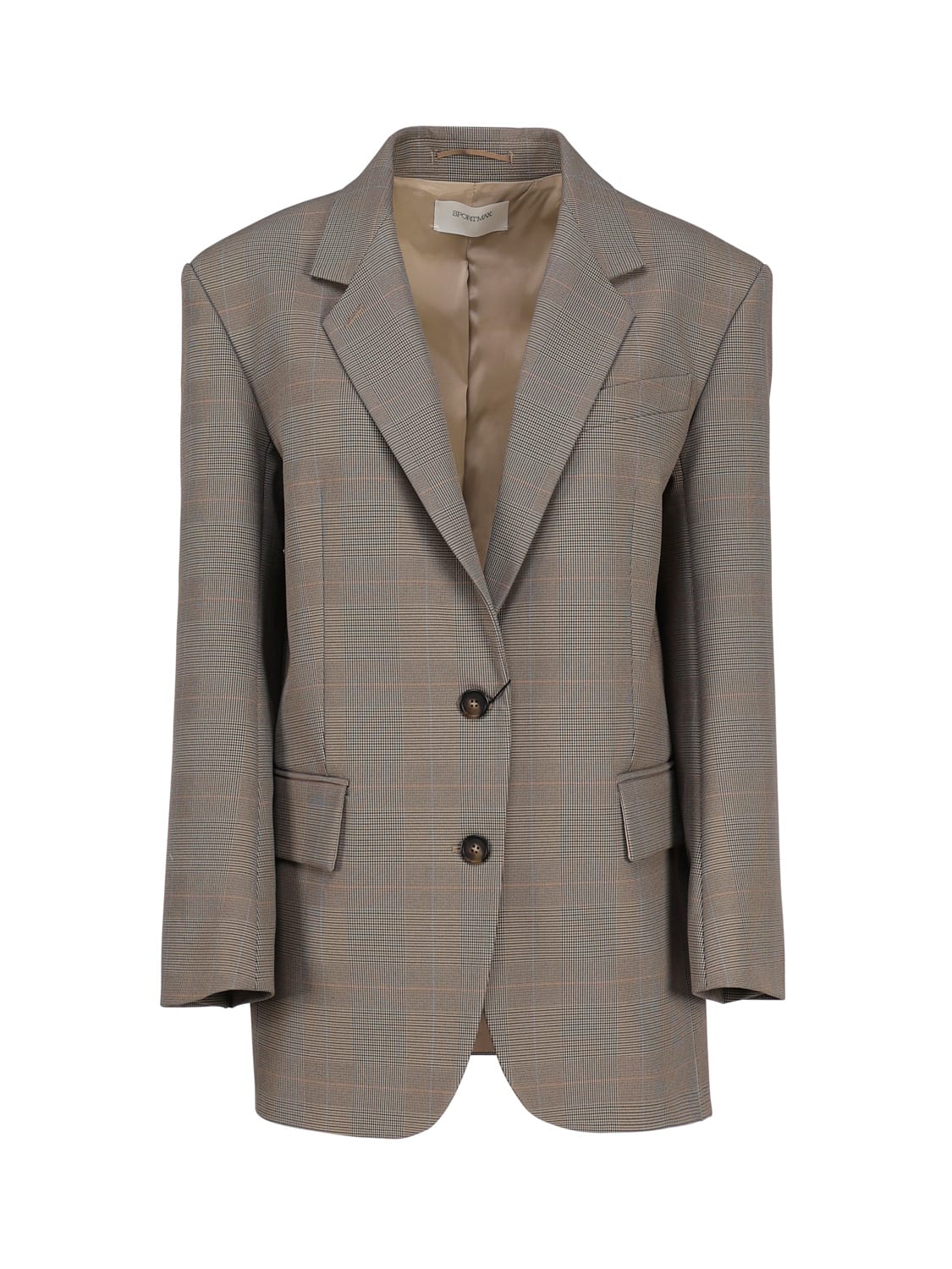 Sportmax Blazer With Printing In Beige Oro