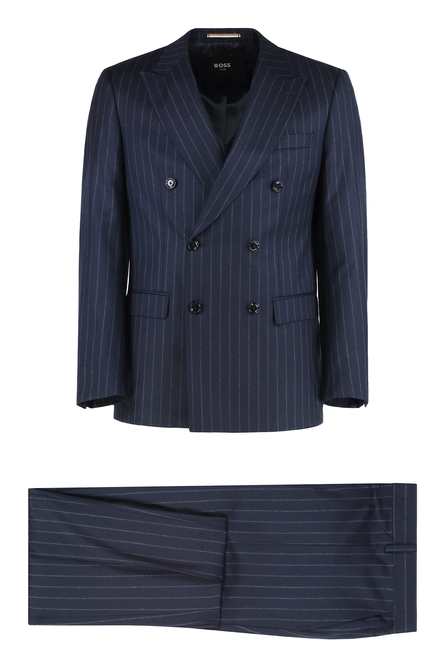 Hugo Boss Boss I Wear A Slim Fit Two-piece Suit Made Of Virgin Wool. In Blue