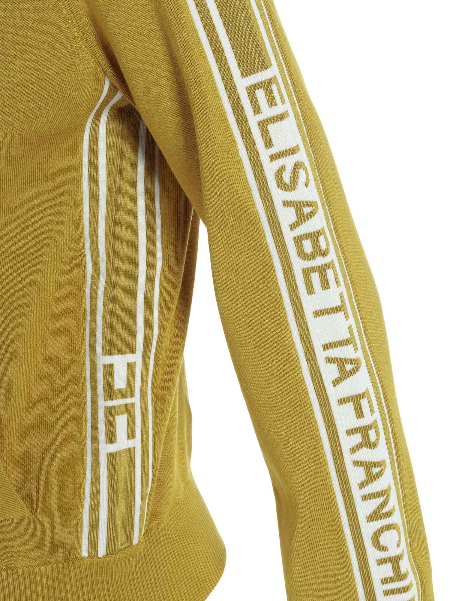 Elisabetta Franchi Tricot Sweater In Yellow