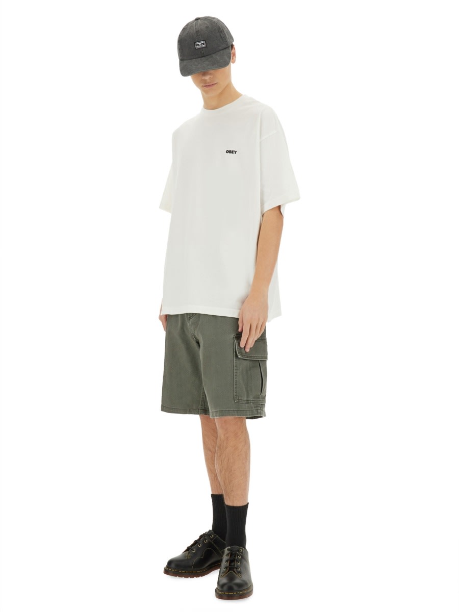 Shop Obey Icon Face T-shirt In White